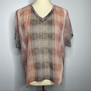 5/$25! CAbi semi sheer kimono sleeve top size xx small